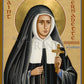 Wall Frame Black, Matted - St. Bernadette of Lourdes by Joan Cole - Trinity Stores