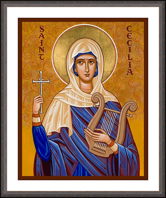 Wall Frame Espresso, Matted - St. Cecilia by J. Cole