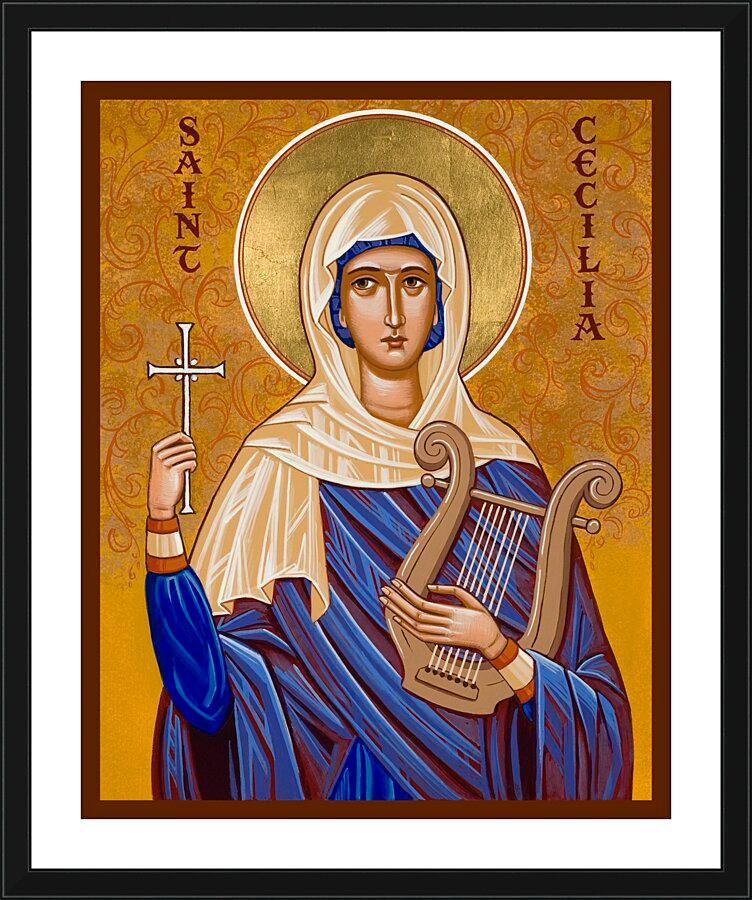 Wall Frame Black, Matted - St. Cecilia by J. Cole