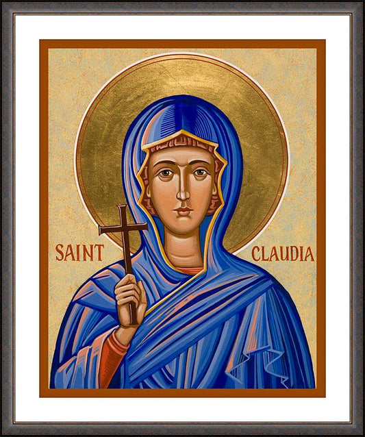 Wall Frame Espresso, Matted - St. Claudia by J. Cole
