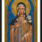 Wall Frame Black, Matted - St. Clare of Assisi by Joan Cole - Trinity Stores