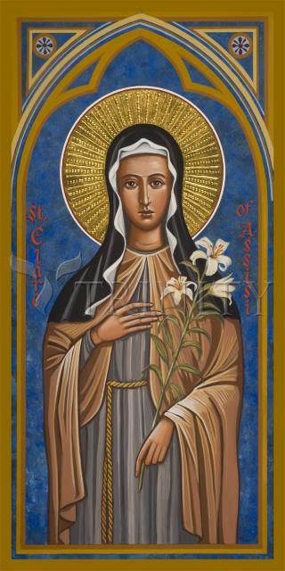 Wall Frame Gold, Matted - St. Clare of Assisi by Joan Cole - Trinity Stores