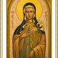 Wall Frame Gold, Matted - St. Clare of Assisi by J. Cole