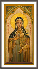 Wall Frame Espresso - St. Clare of Assisi by J. Cole