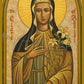 Wall Frame Black, Matted - St. Clare of Assisi by Joan Cole - Trinity Stores