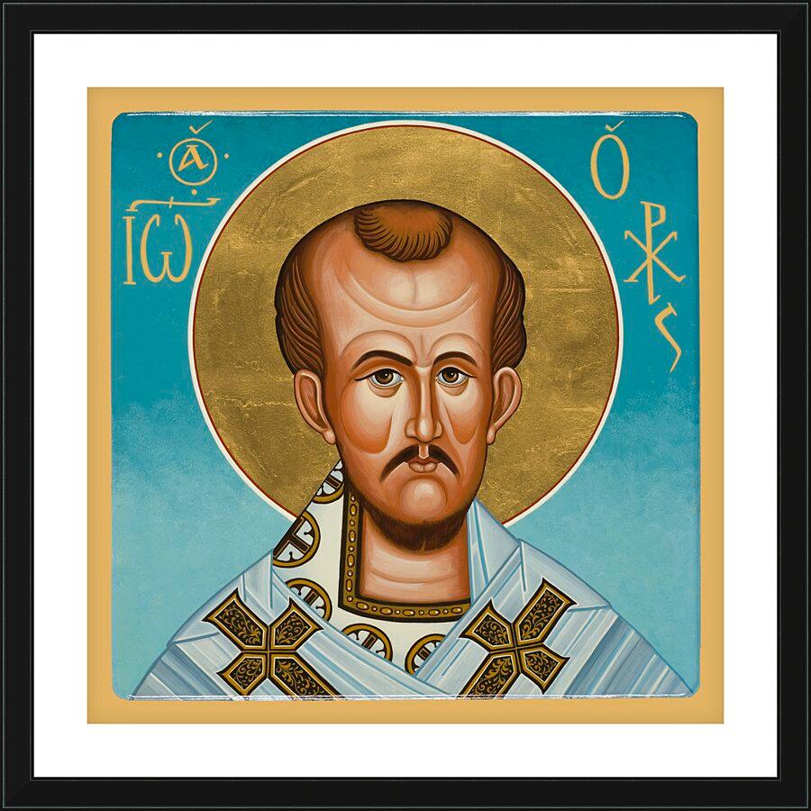 Wall Frame Black, Matted - St. John Chrysostom by Joan Cole - Trinity Stores