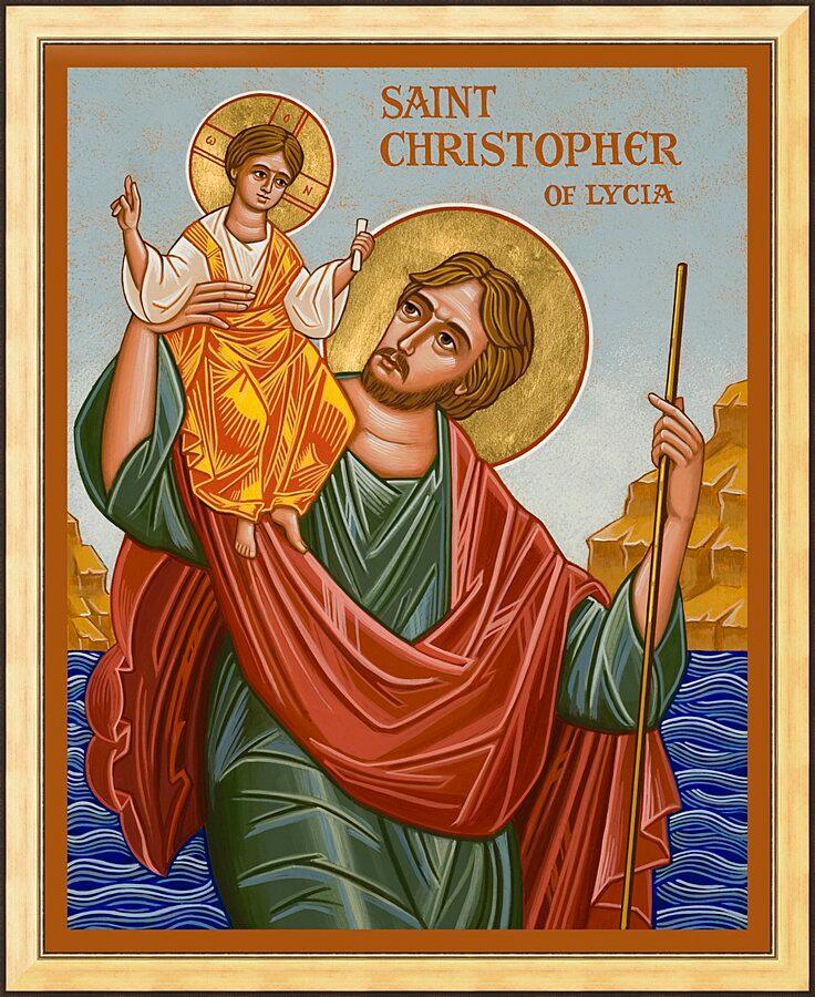 Wall Frame Gold - St. Christopher by J. Cole