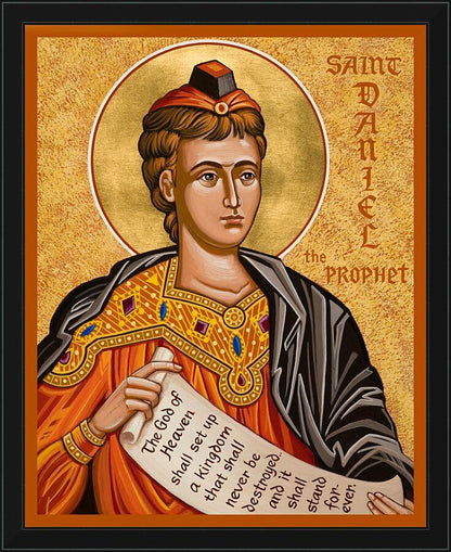 Wall Frame Black - St. Daniel the Prophet by Joan Cole - Trinity Stores