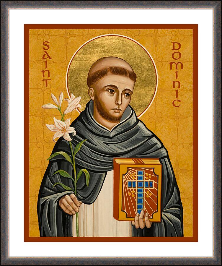 Wall Frame Espresso, Matted - St. Dominic by Joan Cole - Trinity Stores