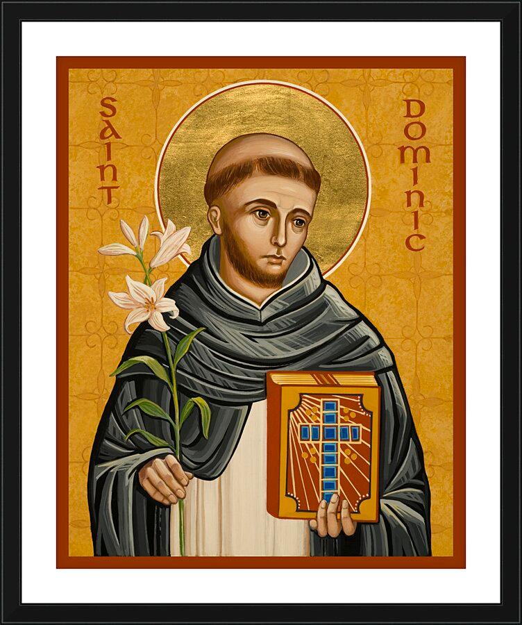 Wall Frame Black, Matted - St. Dominic by Joan Cole - Trinity Stores