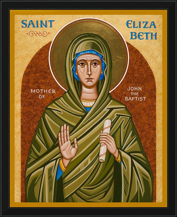 Wall Frame Black - St. Elizabeth, Mother of John the Baptizer by Joan Cole - Trinity Stores