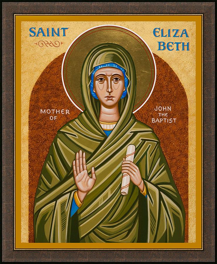 Wall Frame Espresso - St. Elizabeth, Mother of John the Baptizer by Joan Cole - Trinity Stores