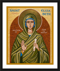 Wall Frame Black - St. Elizabeth, Mother of John the Baptizer by J. Cole