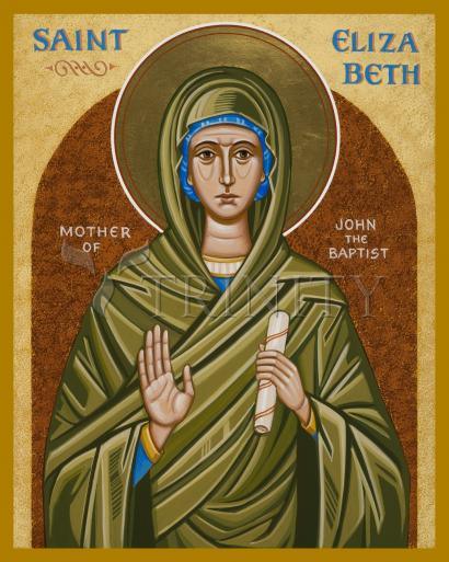 Wall Frame Espresso, Matted - St. Elizabeth, Mother of John the Baptizer by Joan Cole - Trinity Stores