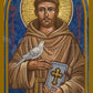 Wall Frame Espresso, Matted - St. Francis of Assisi by Joan Cole - Trinity Stores