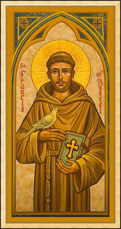 Wall Frame Gold - St. Francis of Assisi by J. Cole