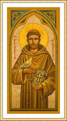Wall Frame Gold - St. Francis of Assisi by J. Cole