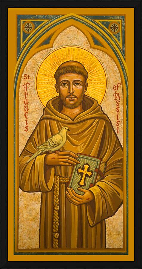 Wall Frame Black - St. Francis of Assisi by J. Cole