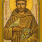 Wall Frame Espresso, Matted - St. Francis of Assisi by J. Cole