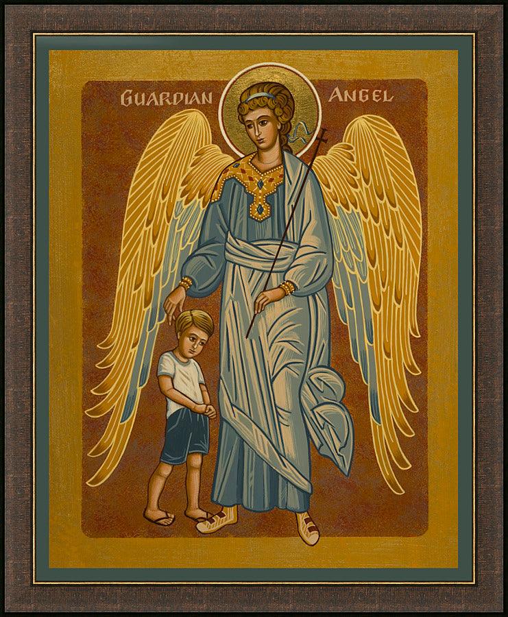 Wall Frame Espresso - Guardian Angel with Boy by Joan Cole - Trinity Stores