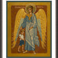 Wall Frame Espresso, Matted - Guardian Angel with Boy by Joan Cole - Trinity Stores