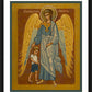Wall Frame Black, Matted - Guardian Angel with Boy by J. Cole