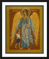 Wall Frame Black - Guardian Angel with Boy by J. Cole