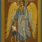 Wall Frame Black, Matted - Guardian Angel with Boy by Joan Cole - Trinity Stores