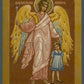 Wall Frame Black, Matted - Guardian Angel with Girl by J. Cole