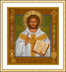 Wall Frame Gold - Jesus Christ - Eternal High Priest by J. Cole