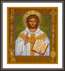 Wall Frame Espresso - Jesus Christ - Eternal High Priest by J. Cole