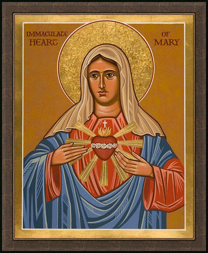 Wall Frame Espresso - Immaculate Heart of Mary by Joan Cole - Trinity Stores