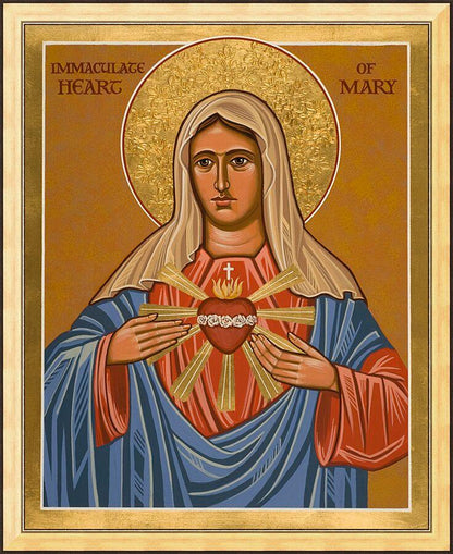 Wall Frame Gold - Immaculate Heart of Mary by Joan Cole - Trinity Stores