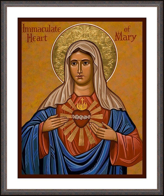 Wall Frame Espresso, Matted - Immaculate Heart of Mary by J. Cole