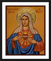 Wall Frame Black - Immaculate Heart of Mary by J. Cole