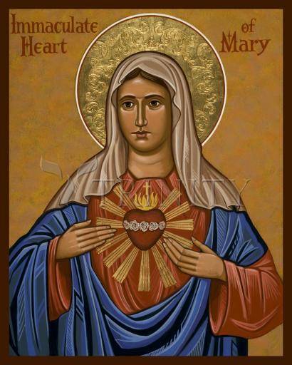 Wall Frame Gold, Matted - Immaculate Heart of Mary by J. Cole