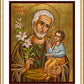 Wall Frame Gold, Matted - St. Joseph and Child Jesus by J. Cole