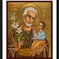 Wall Frame Black, Matted - St. Joseph and Child Jesus by J. Cole