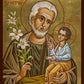 Wall Frame Espresso, Matted - St. Joseph and Child Jesus by J. Cole