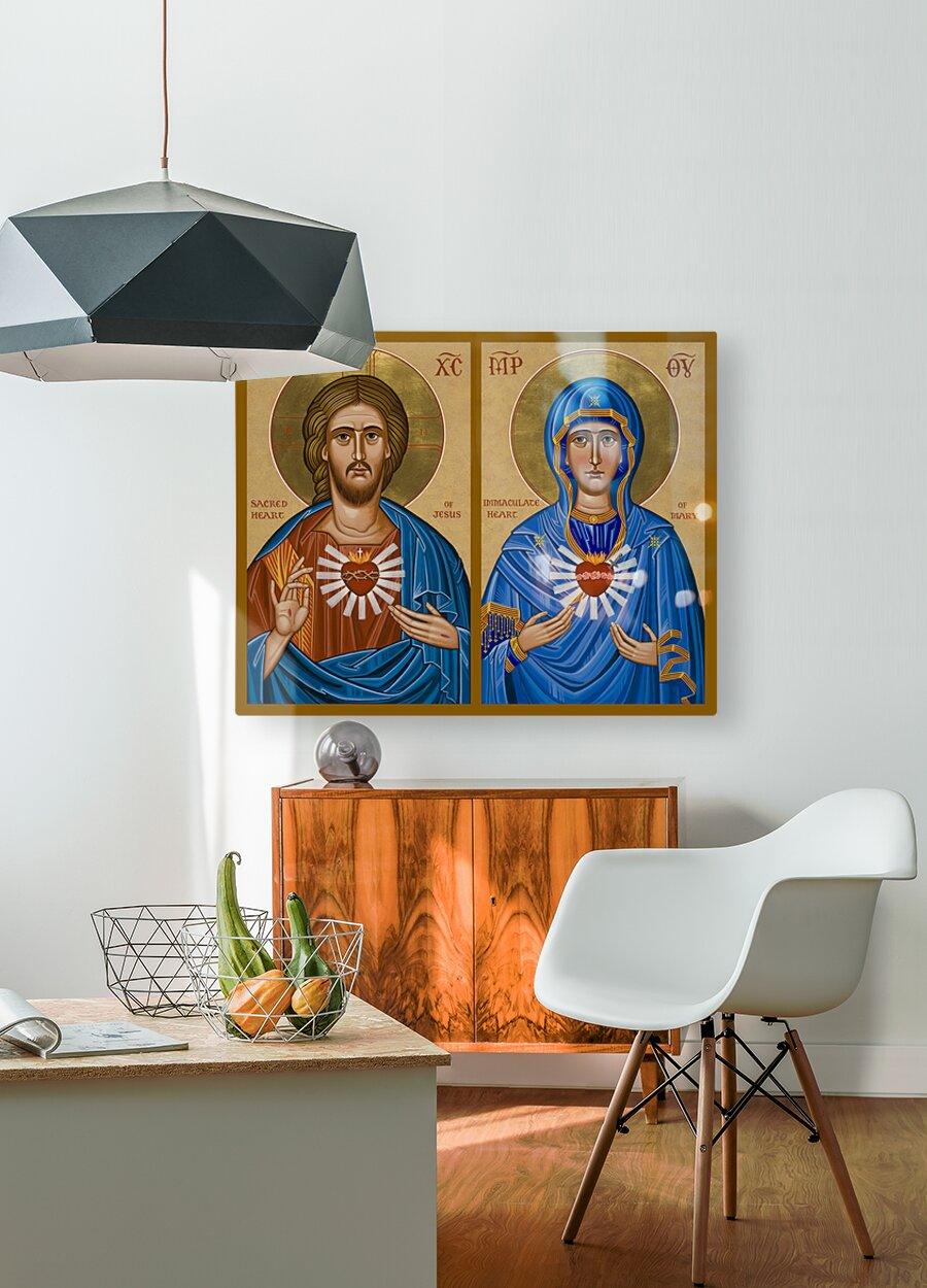 Acrylic Print - Jesus and Mary - Two Hearts by Joan Cole - Trinity Stores