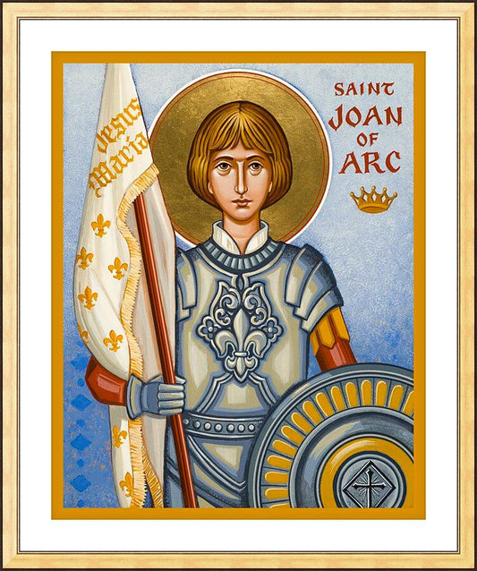 Wall Frame Gold, Matted - St. Joan of Arc by J. Cole