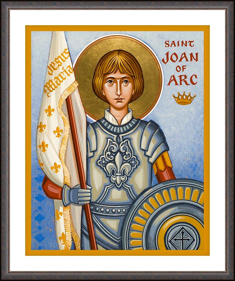 Wall Frame Espresso, Matted - St. Joan of Arc by Joan Cole - Trinity Stores