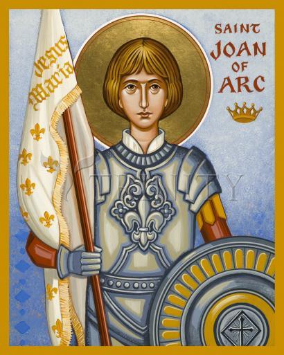 Wall Frame Black, Matted - St. Joan of Arc by Joan Cole - Trinity Stores