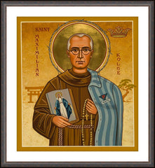 Wall Frame Espresso - St. Maximilian Kolbe by J. Cole