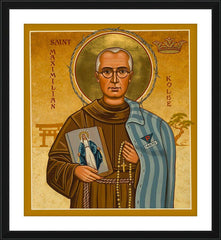 Wall Frame Black - St. Maximilian Kolbe by J. Cole