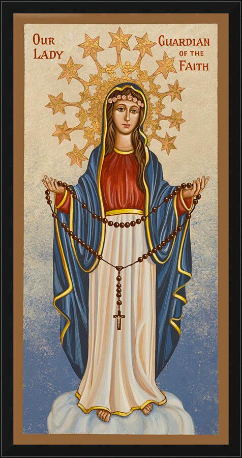Wall Frame Black - Our Lady Guardian of the Faith by Joan Cole - Trinity Stores