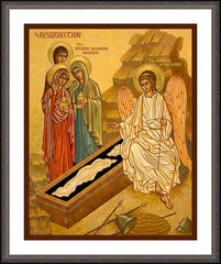 Wall Frame Espresso - Resurrection - Myrrh Bearing Women by J. Cole