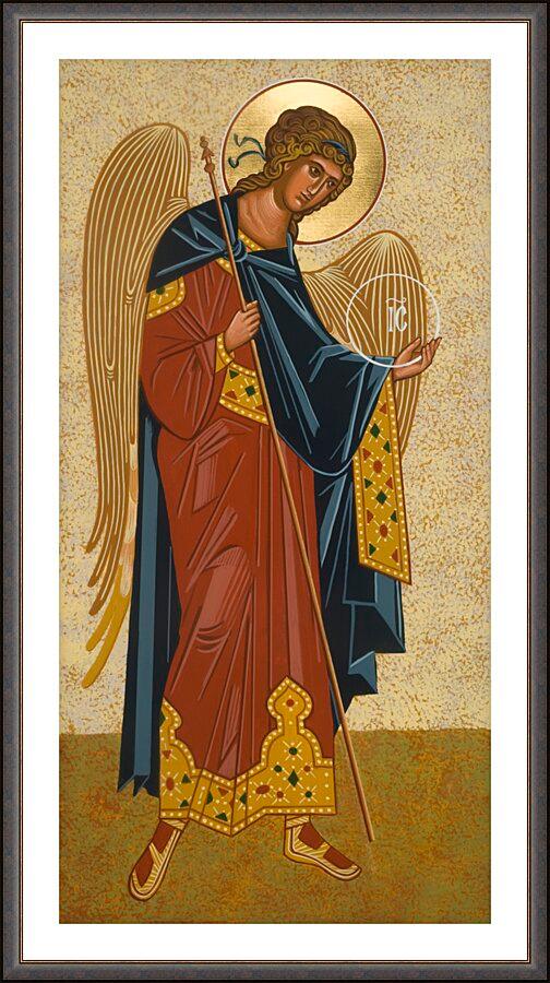 Wall Frame Espresso, Matted - St. Michael Archangel by Joan Cole - Trinity Stores