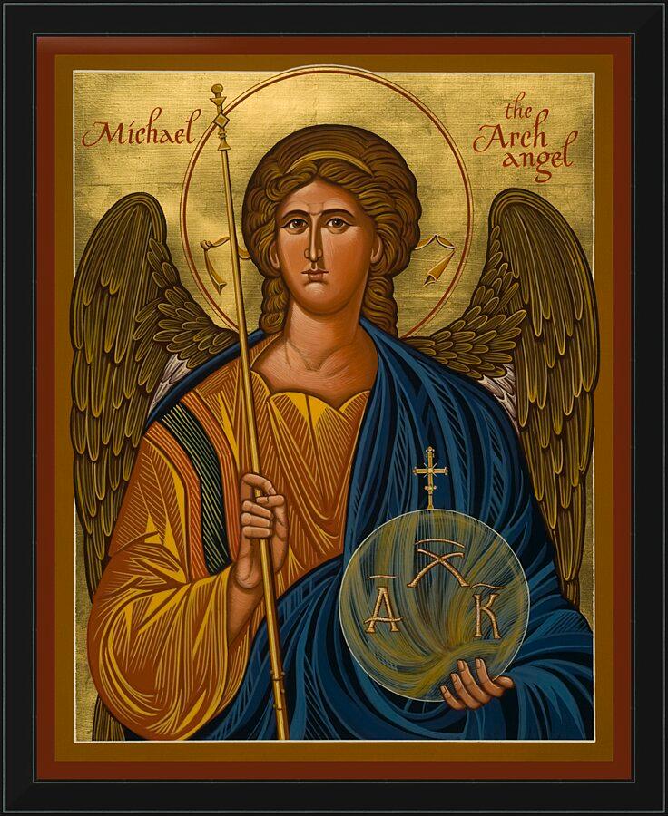 Wall Frame Black - St. Michael Archangel by Joan Cole - Trinity Stores
