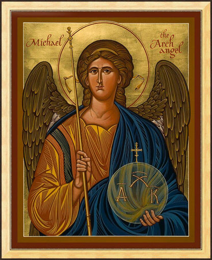 Wall Frame Gold - St. Michael Archangel by Joan Cole - Trinity Stores